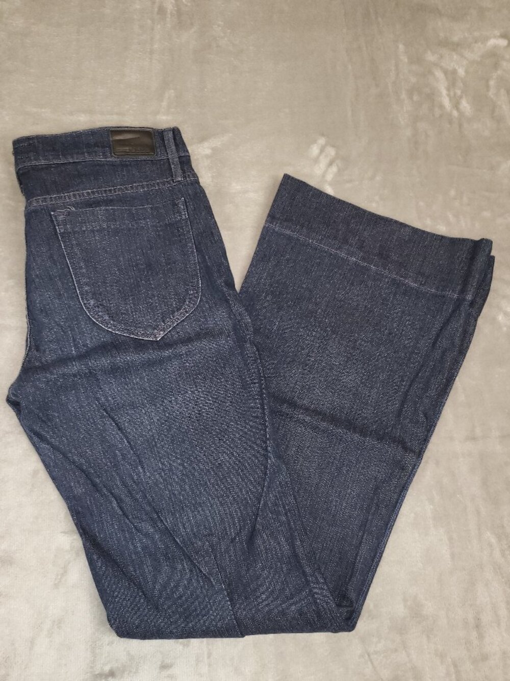 Goldsign Blue Wide Leg Trouser Jeans Women's Size 30 Made in USA Premium Denim